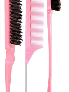 11pcs Hair Brush Set for Women and Men, Edge & Back Brushing, Curly Hair Brush Set with Spray Bottle Flower hair clip