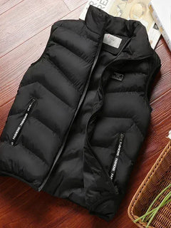New Vests Puffer Sleeveless Coats Mens Solid Color Down Vest Jacket Winter Warm Vest Jacket Men Waistcoat Windbreaker ZL524