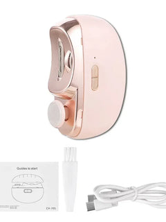 Electric Nail Clipper 2-in-1, 2 Speed Automatic Nail Trimmer LED Polishing, Quiet Safe Manicure Cutter for Baby Adults