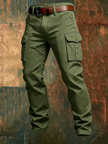 New Spring Autumn Men Tactical Multi Pocket 100% Cotton Cargo Pants Casual Fashion Outdoor Fishing Daily Commuter Long Trousers