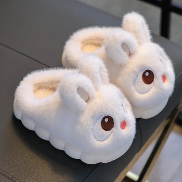 New Cute Rabbit Children's Cartoon Winter Slippers Comfortable Warm House Shoes Boys Girls Indoor Home Fluffy Slippers