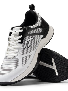 FitVille Scarpe da pickleball larghe da uomo Scarpe da tennis Scarpe da tennis da cancha intera con supporto per l'arco plantare Scarpe sportive leggere antiscivolo