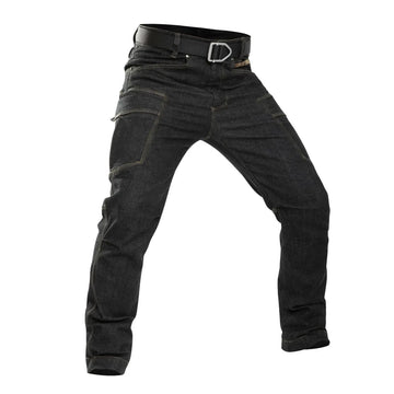 Men's Tactical Jeans Military Denim Cargo Pants Multi-pocket Elastic Casual Work Trousers Outdoor Combat Training Hiking Pants