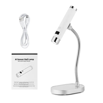 Wireless Mini UV LED Nail Lamp Rechargeable Handheld LED Nail Dryer Smart Sensor Gel Polish Curing Lamp for Manicure Tool Home Salon