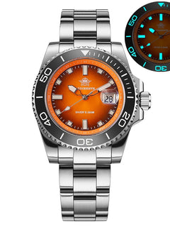 ADDIESDIVE Top Brand NEW Diver Watch For Men Waterproof Luminous Quartz Wristwatch Green/Red/Orange Dial Stainless Steel Watches