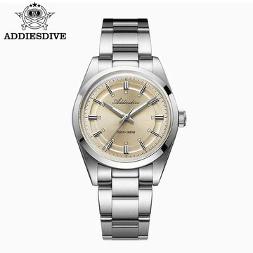 ADDIESDIVE New Men Watch Purple VH31 Quartz Wristwatch Diving 100m Waterproof BWG9 Luminous 316L Stainless Steel 36mm Watches