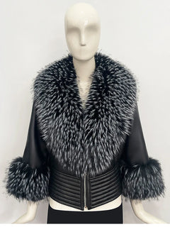 ZADORIN Luxury Winter Faux Raccoon Fur Coat Woman Short Faux Sheepskin Leather Jacket Warm Fur Lined Elegant Woman Clothes Tops