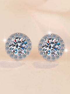 New 925 Sterling Silver 2ct Moissanite Earrings for Women Exquisite Student Girlfriend Wedding Engagement Jewelry Fashion Gift