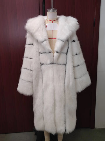 2026 Winter Women Faux Fur Jacket Coat Solid White Long Sleeve Thick Warm Overcoat Outwear Fluffy Coat For Women