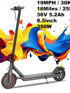 Monopattino Elettrico Pieghevole per Adulti con Sedile e Borsa Portaoggetti, 350W 36V 5.2Ah, 30 km/h, 25 km di Autonomia, Controllo APP, E-Scooter per Pendolari - Disponibile in Magazzino UE