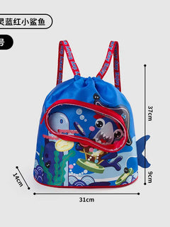 Borsa da nuoto per bambini con separazione asciutta e bagnata Borse da nuoto impermeabili Borsa sportiva per zaino da spiaggia simpatico cartone animato per bambini