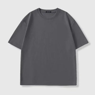 Four seasons 100% Cotton T shirts Man Casual Tees High quality Solid color Couple Oversized T shirts Black White Grey Sports Top PlatiNum