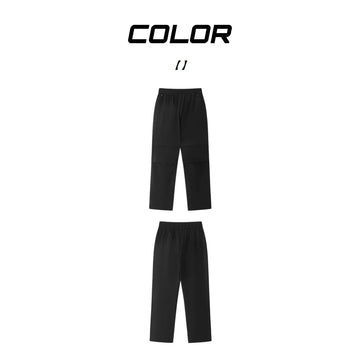 Metersbonwe Y2K Women's Parachute Pants High Waisted Elastic Waistband Two Side Pocket Have Zipper Wide Leg Baggy Jogger Pants