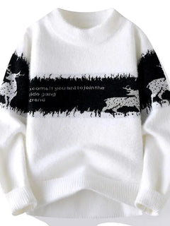 Sweaters men Winter Letter pattern thick sweater men Student youth sweaters autumn Men's wool pullovers full