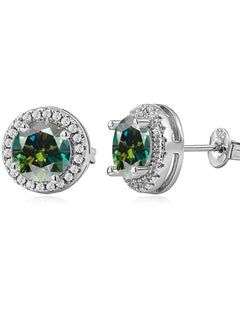 Pass Diamond Tester Pen Moissanite And Zircon Stud Earrings For Women 100% Real 925 Sterling Silver GRA Certificates D VVS1