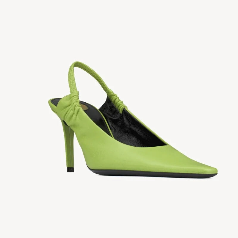 2026Women's Springand SummerPointed StilettoHigh HeelsBaotouCommutingSandals FrenchStyle VersatileRear StrapFashion BanquetShoes