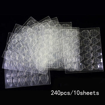 Double Side Nail Glue Sticker Adhesive Tabs for Fake Nails Supre Sticky Waterproof Breathable Nail Jelly Glue