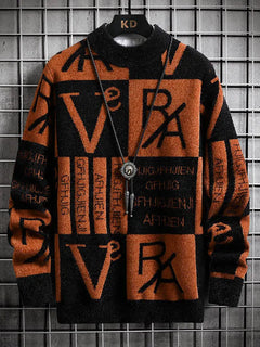 Men Knitted Sweater Stripe Pullovers Printing Round Neck Sweater Autumn/Winter Designer Quality Casual Men Clothing Jumper