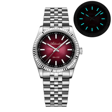 ADDIESDIVE 36mm Men Watch AD2073 BGW9 Luminous Jubilee Strap 10Bar Waterproof Sapphire Glass VH31 Movement Quartz Watches Reloj