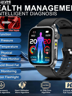 2026 Nuovo 650nm Terapia Laser Grassi nel sangue Acido urico Pressione sanguigna Smart Watch ECG + P
