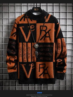 Men Knitted Sweater Stripe Pullovers Printing Round Neck Sweater Autumn/Winter Designer Quality Casual Men Clothing Jumper