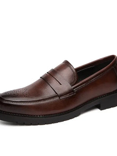 Scarpe Casual con suola spessa di lusso primaverile mocassini Penny neri da uomo scarpe eleganti da ufficio marrone per Mentênis masculino