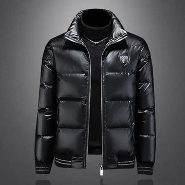 Autumn Winter New Men's Trendy American Style High Street Down Jacket Elegant Casual Stand Collar Padded Coat Mens Clothing