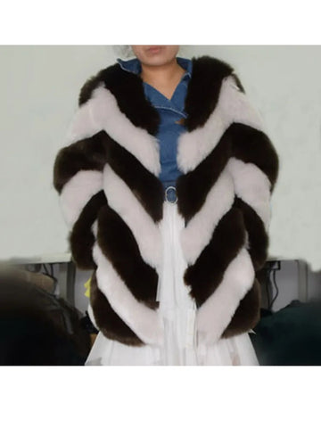 ZADORIN New Fashion Women Luxury Faux Fox Fur Coat Women Fashion Winter Coat Thick Warm Fake Fur Jacket Coats Chaqueta Mujer