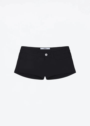 Tank Summer Women's Black Ultra-Short Shorts, Low-Waist Tight-Fitting Hot Pants, Suitable for All Kinds of Basic Styles with Camisoles and Short Sleeves PlatiNum