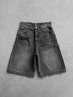 Straight Jeans Distressed Men Jean Ripped Holes Washed Denim Pants Ankle Length Loose Solid Zipper Fly Pockets Casual 2025