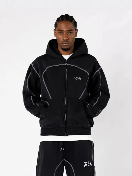 Abbigliamento sportivo casual da uomo retrò da strada con sagome alla moda Felpe oversize con motivo hip-hop unico Felpe con cappuccio casual