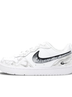 Scarpe da Skateboard Nike Court Borough Unisex Low Top Silver Moonlight BQ5448-100 (team1925-)