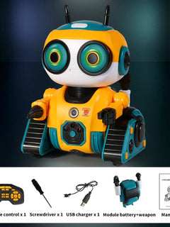 Smart Robot Interactive 2.4G Emo Remote Control Intelligent Induction Music Sensing Robotic Toys for Children Birthday Gifts