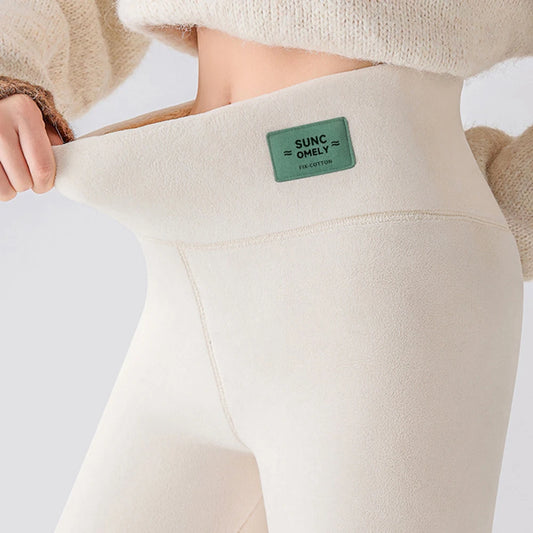Women's Fleece Lined Leggings Thermal Winter Warm Thick Tights High Waisted Warm Skinny Pants For Cold Weather
