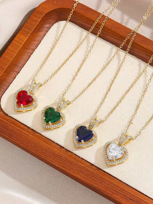 Collana con ciondolo amore scavato, serie stile INS, regalo per gli amici