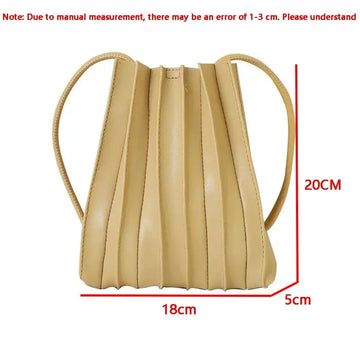 Summer Fashion New Crossbody Bag Women's PU Single Shoulder Mini Bag Luxury Versatile Pleated Casual Small Square Bag Handbags PlatiNum