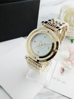 Orologio da Polso Semplice ed Elegante Automatico al Quarzo in Acciaio Inossidabile per Donna Montre Homme Relogio Feminino
