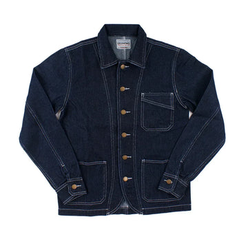 Amekaji Vintage Denim Jacket Men Lapel Multi-pocket Striped Workwear Tooling Jacket Spring Autumn New Primary Color Denim Coat