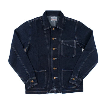 Amekaji Vintage Denim Jacket Men Lapel Multi-pocket Striped Workwear Tooling Jacket Spring Autumn New Primary Color Denim Coat