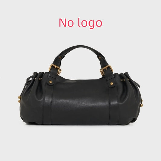 Borsa vintage da donna, borsa tote in tinta unita di nuova moda, borsa a tracolla dal design di lusso per lo stile quotidiano