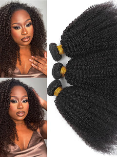 Brazilian Afro Kinky Curly Human Hair Bundles Human Hair Weave Bundle Deal Hair Extensions Wholesale Price 4b 4c Afro Kinky Bulk
