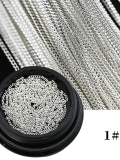 100CM Metal Chain Nail Art Rhinestone Gold/Silver Alloy Studs Nail Art Decorations Chains DIY Design Manicure Jewelry Accessory 2028