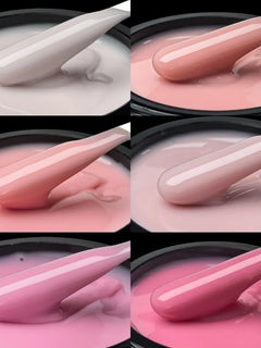 Jillnails 50g Nude Pink Builder Nail Gel French Pink Nails UV LED Self Leveling Sculpting Gel Nails Shape Building Extension