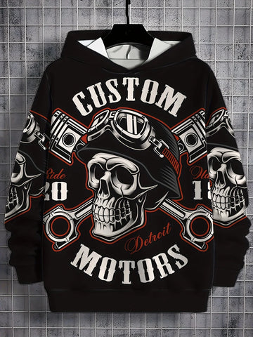 Autumn Skull and Rose 3D Print Hoodies Men Women Fashion Casual Sweatshirts Oversized Hoodie Pullovers Tracksuit Clothing