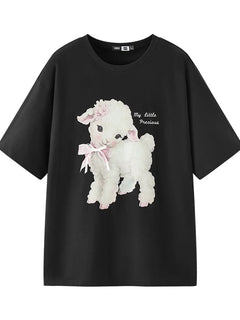 T-shirt lunga Semir con fiocco da donna, vestibilità ampia in cotone, nuova collezione estiva 2025, top grafico carino per ragazze adolescenti