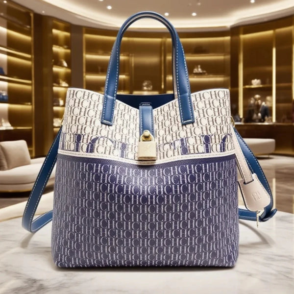 Carolina Herrera Fashion Design Borsa a tracolla da donna stampata squisita Borsa per la spesa di grande capacità Borsa classica stampata