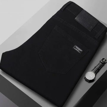 Men's New Stretch Straight Jeans Business Versatile Trendy Youth Casual Regular Long Pants for Spring Autumn Male Denim Trousers