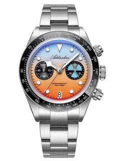 ADDIESDIVE Luxury Men's Quartz Watch AD2559 Ceramic Bezel Bubble Mirror Glass VK64 Chronograph Watches New Calendar Wristwatch