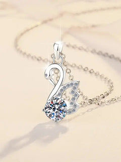 Collana con Ciondolo in Argento 925, Elegante per Donne, Gioielli Nuziali in Argento Sterling, Accessori Raffinati, Regali di Moda per Feste