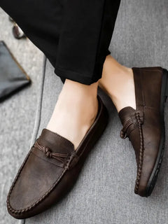 Mocassini da Uomo Slip-on Classici in Pelle, Scarpe Casual da Uomo, Calzature Piatte